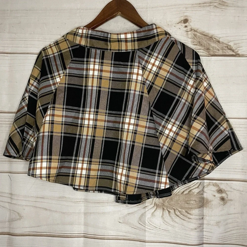 Urban Outfitters Y2K‎ Mini Skirt Small Brown Plaid Schoolgirl Academia Pleated
